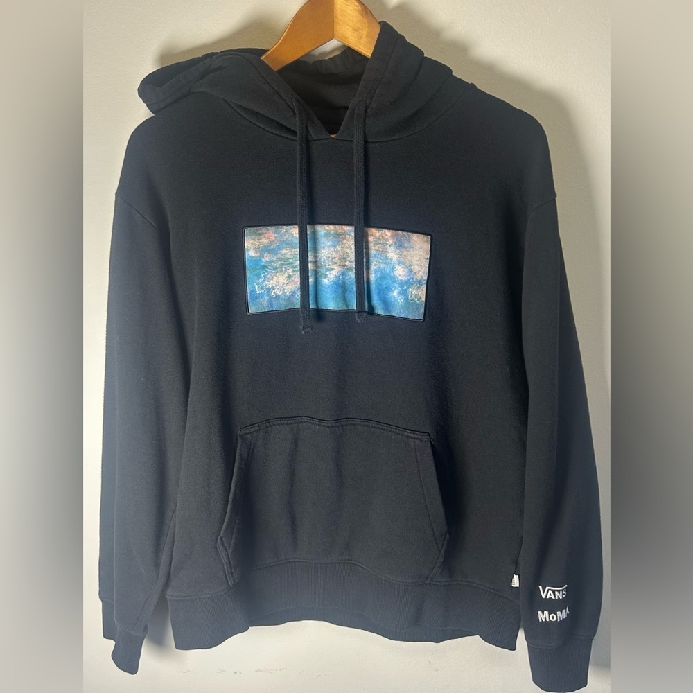 Vans MoMA Collaboration Black Hoodie Art Print Graphic Pullover Men’s Size M